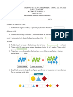 Evaluación de Matemática grado 1° Junio 5