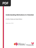 VRP - Understanding Motivations To Volunteer