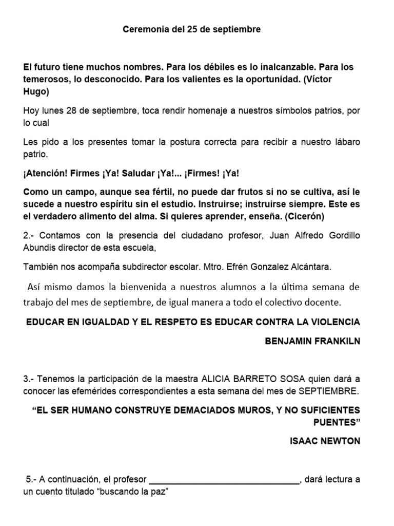 Ceremonia Cívica del 25 de Septiembre | PDF | Arte