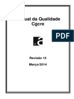 Manual Da Qualidade Cgcre: Revisão 15 Março/2014