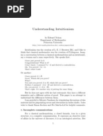 Understanding Intuitionism: WWW - Math.princeton - Edu Nelson Papers - HTML