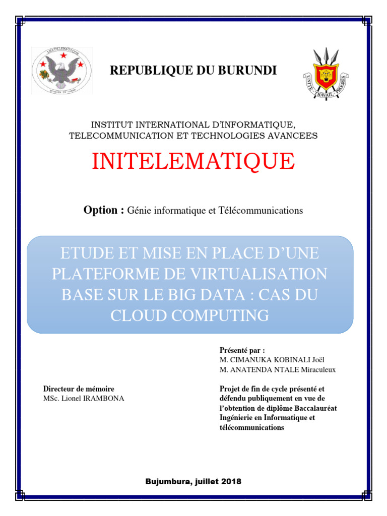Plateforme de Virtualisation Big Data | PDF | Virtualisation | Machine ...