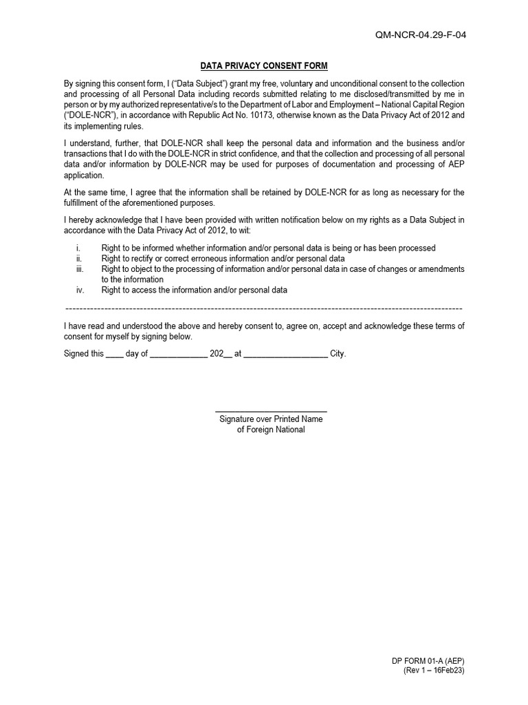 Qm Ncr 04.29 f 04 Aep Consent Form f (1) 1 | PDF