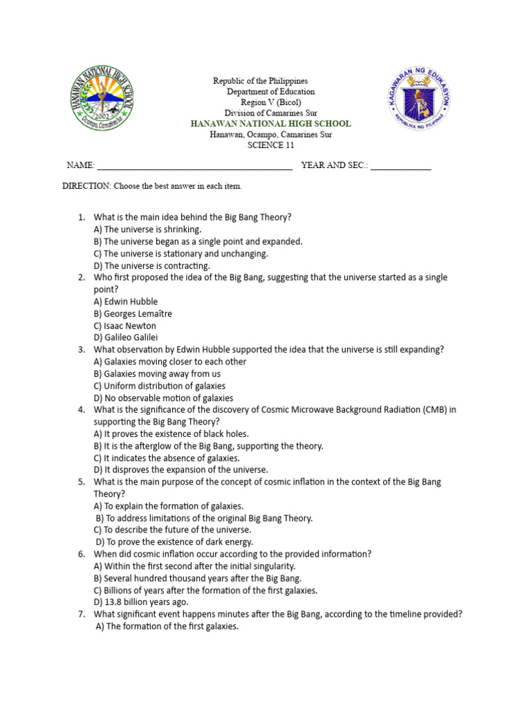 EARTH AND LIFE SCIENCE Multiple Choice Questions Download Free PDF