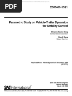 Parametric Study On Vehicle-Trailer Dynamics