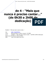 Unidade 4 - “Mais que nunca é preciso cantar..