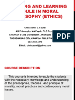 Teaching and Learning Module in Moral Philosophy