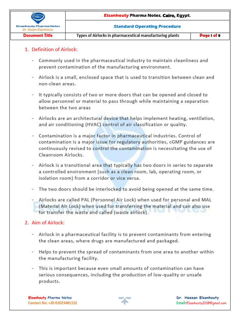 Pharmaceutical Airlock Pdf Equipment Manufactured Goods