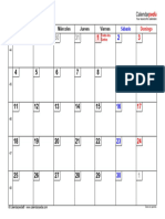 Calendario Noviembre 2024 Espana Horizontal Cifras Pequenas