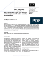 How Meaningful Are Data From Likert Scales? An Evaluation of How Ratings Are Made and The Role of The Response Shift in The Socially Disadvantaged