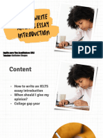 Oficina - How To Write The Instroduction of An IETLS Essay