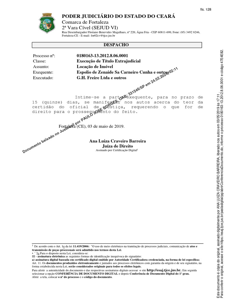 36 - Despacho de Mero Expediente | PDF | Direito Público | Direito Comum