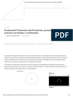 Evaluación Financiera de Proyectos, Proyecciones A Precios Corrientes y Constantes - Gestiopolis