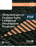 methodologies to evaluate early childhood development programs