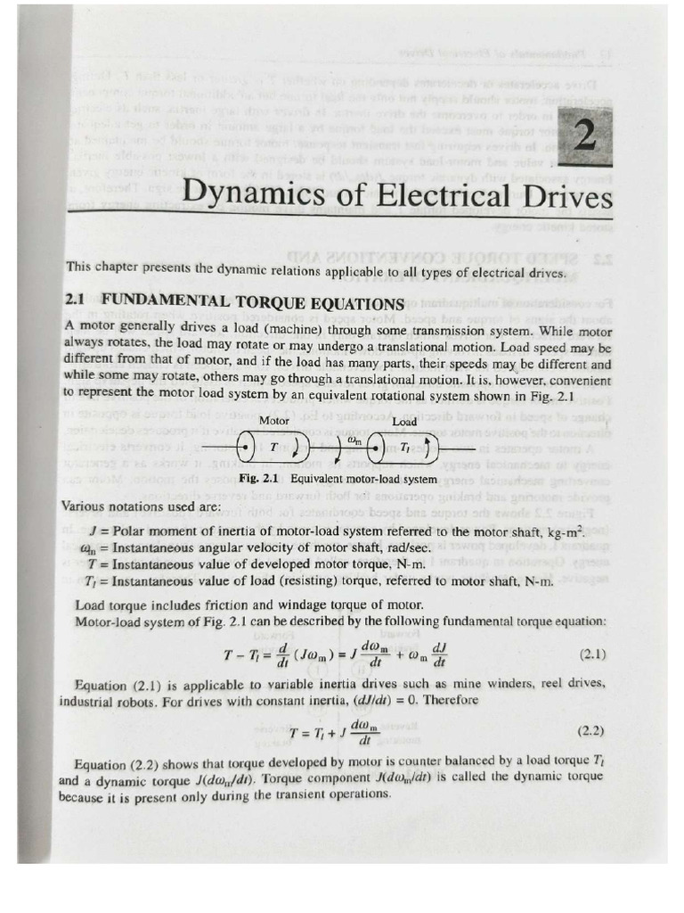 Dynamics of Electric Drives - Types of Loads-08-01-2024 | PDF