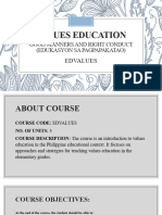 VALUES EDUCATION Introduction