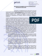 Autorización de Recepción de Documentos Personales en Procesos de Selecc..