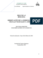 Lineamientos para La Práctica 2 - Observación de Células Vegetales y Animales