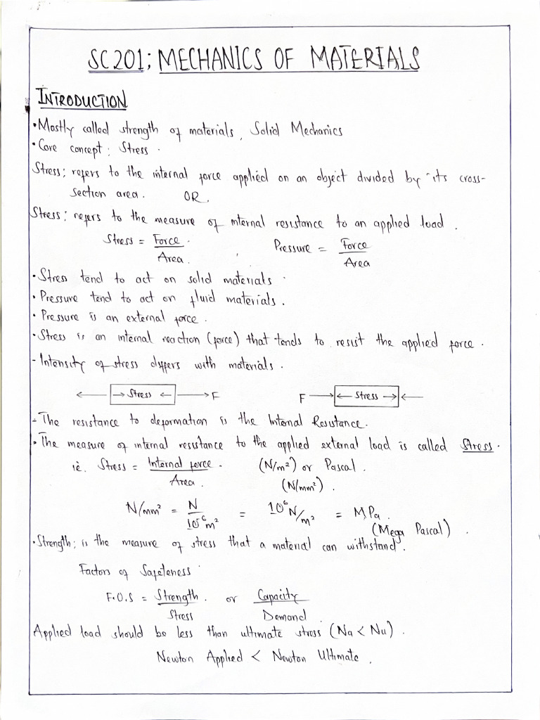 Mechanics of Materials 1 2 | PDF