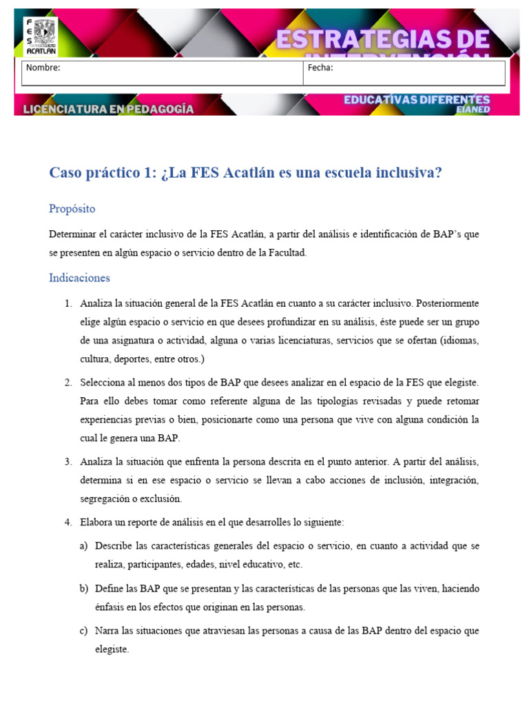 Inclusión en FES Acatlán: Análisis | PDF | Inclusión (Educación ...