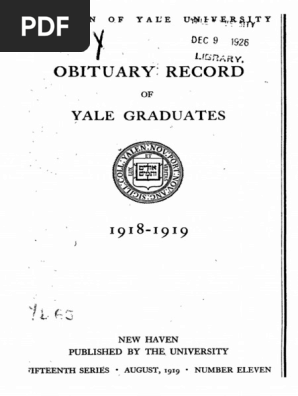 OBITUARY: RECORD OF YALE GRADUATES 1918-1919