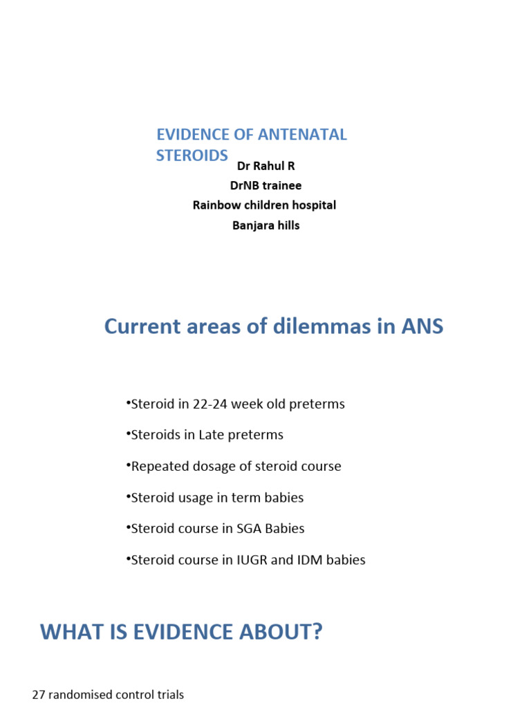 Antenatal 20steroids 20 E2 80 93 20saga 20continues 20final | PDF ...
