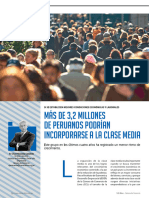Más de 3,2 Millones de Peruanos Podrían Incorporarse A La Clase Media