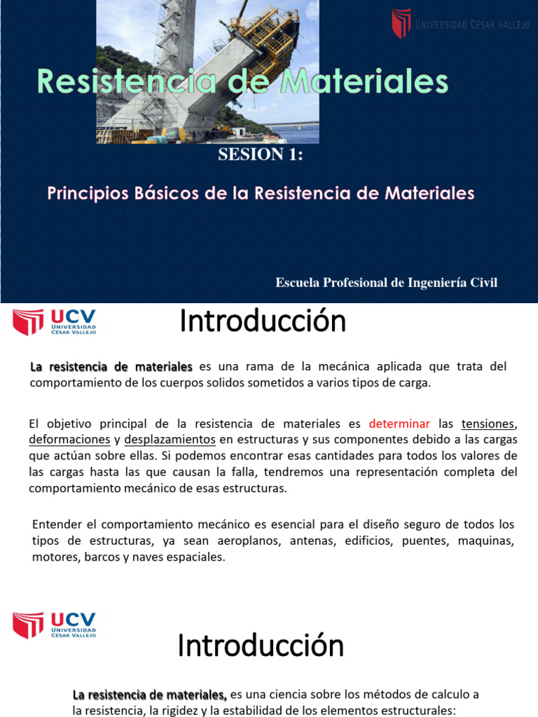Resistencia de Materiales: Fundamentos y Cargas | PDF | Resistencia de ...