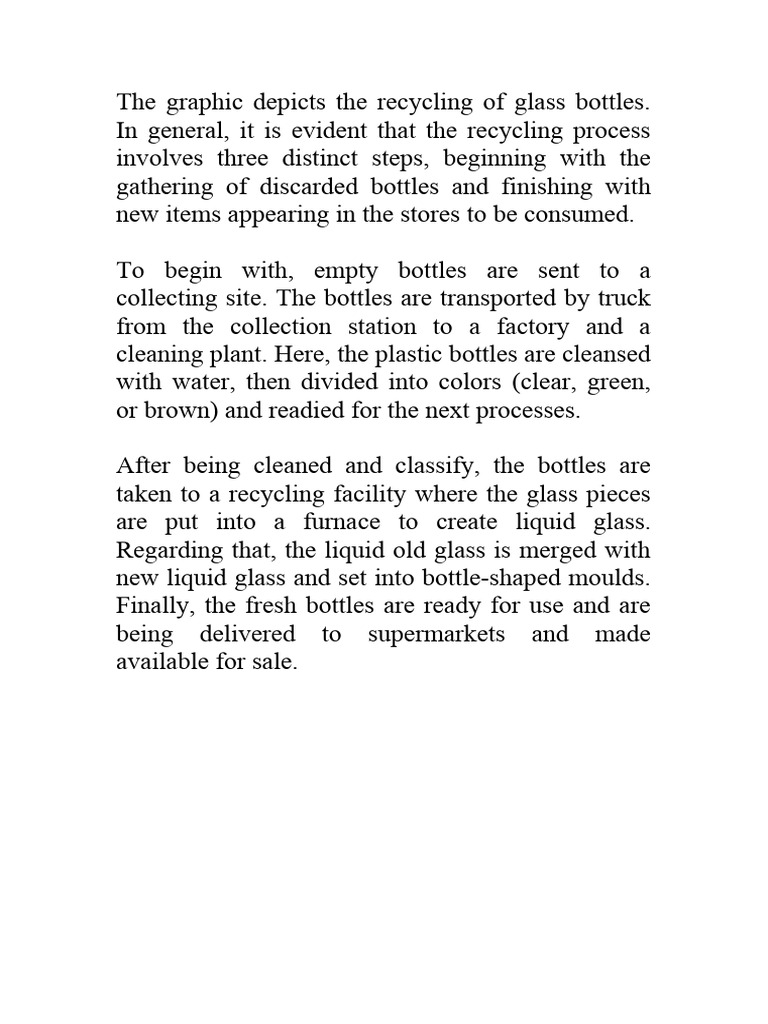 Task 1 Recycling Glass Bottles PDF