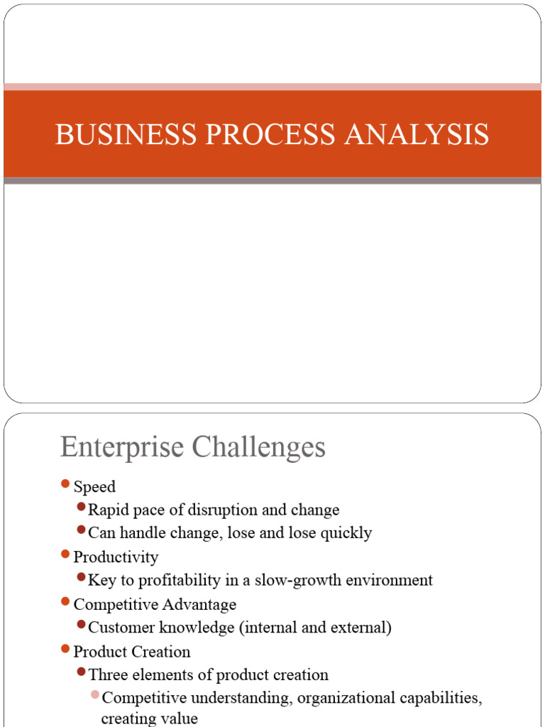 Business Process Analysis Overview | PDF | Business Analysis ...