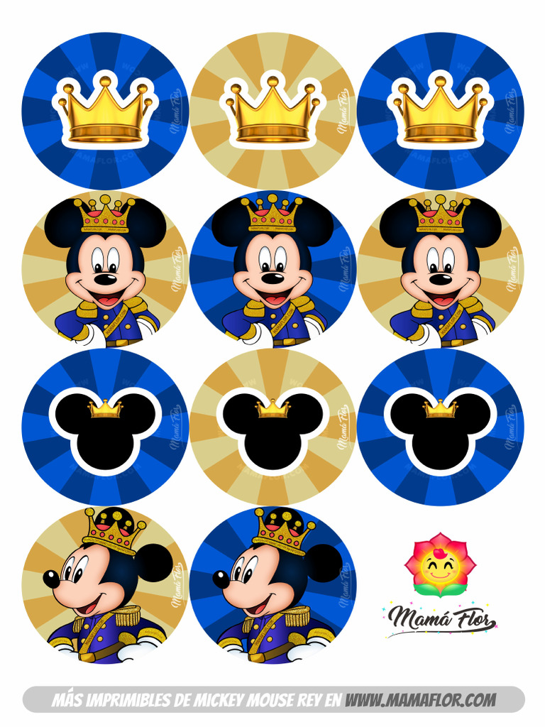 Toppers Mickey Mouse Rey - Modelo 1 | PDF
