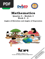 Math9 Q4 Module 3 Week 3 4 Angles of Elevation and Angles of Depression 1