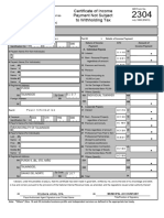 Certificate of Income Payment Not Subject To Withholding Tax