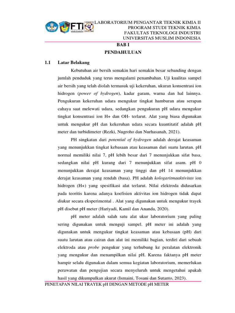 Metode Pengukuran pH dengan pH Meter | PDF