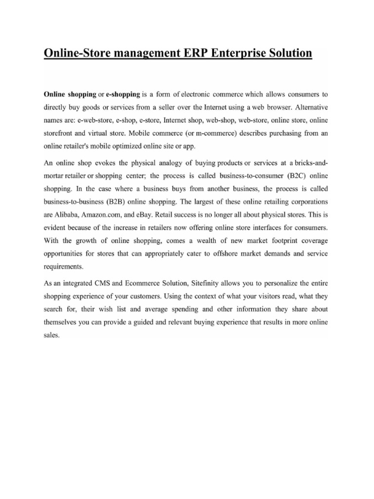 Online Shopping Module | PDF
