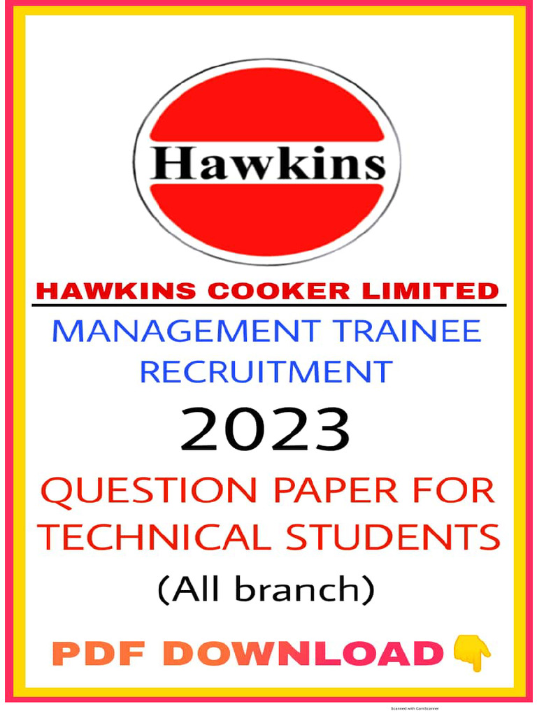 Hawkins Technical Exam | PDF