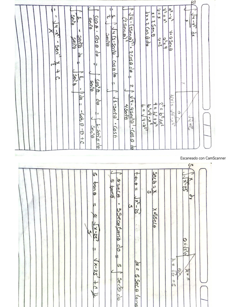 Solucion De Integrales Por Sustitucion
