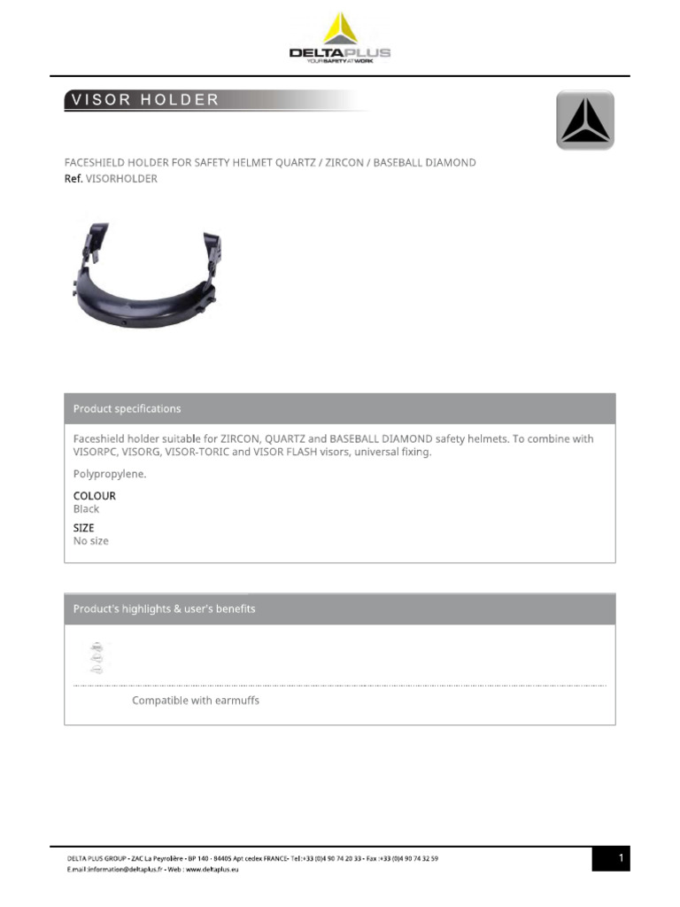 2.5.1 Delta Plus Visor | PDF