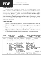 Teaching and Assessment of Grammar Syllabus Wit Modules