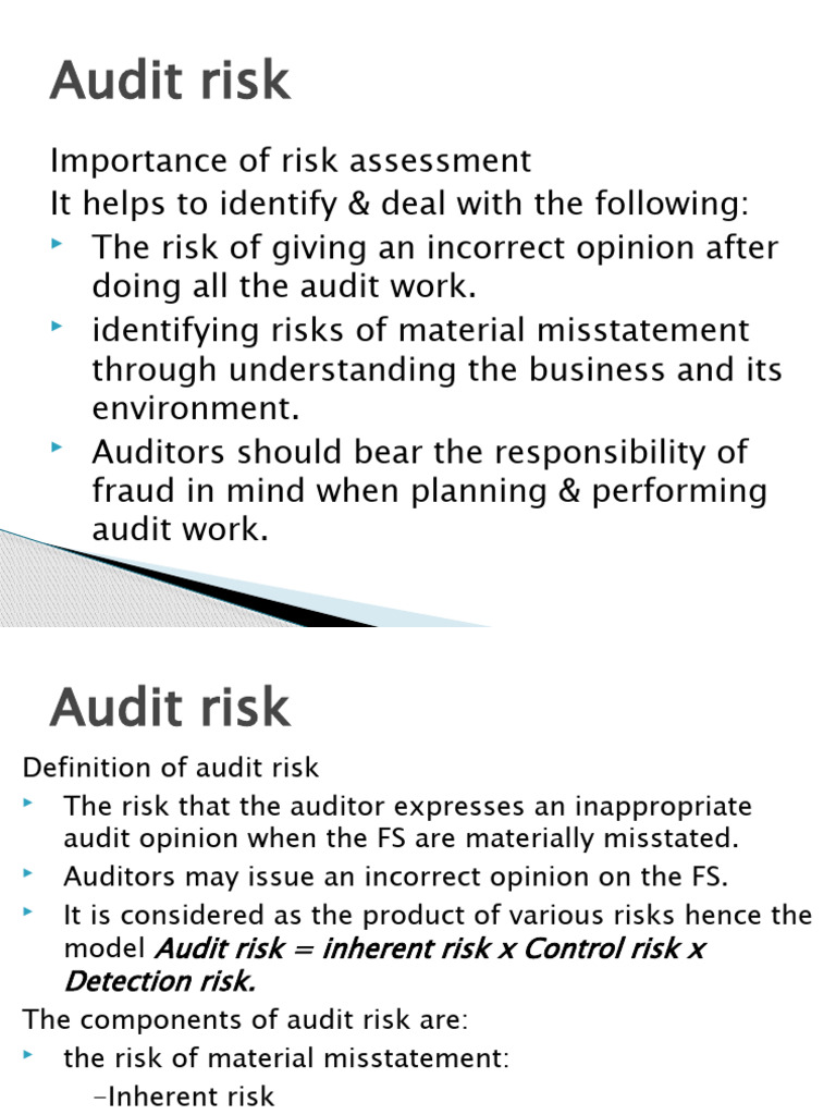 Understanding Audit Risk and Governance | PDF | Corporate Governance ...