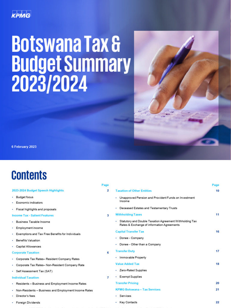 Botswana Tax Tables 2024 Pdf Download