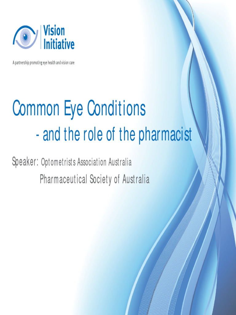 Vi Psa Pres Common Eye Conditions2 Pdf Visual Impairment Cataract