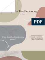 Steps For Troubleshooting: By: Jaizy
