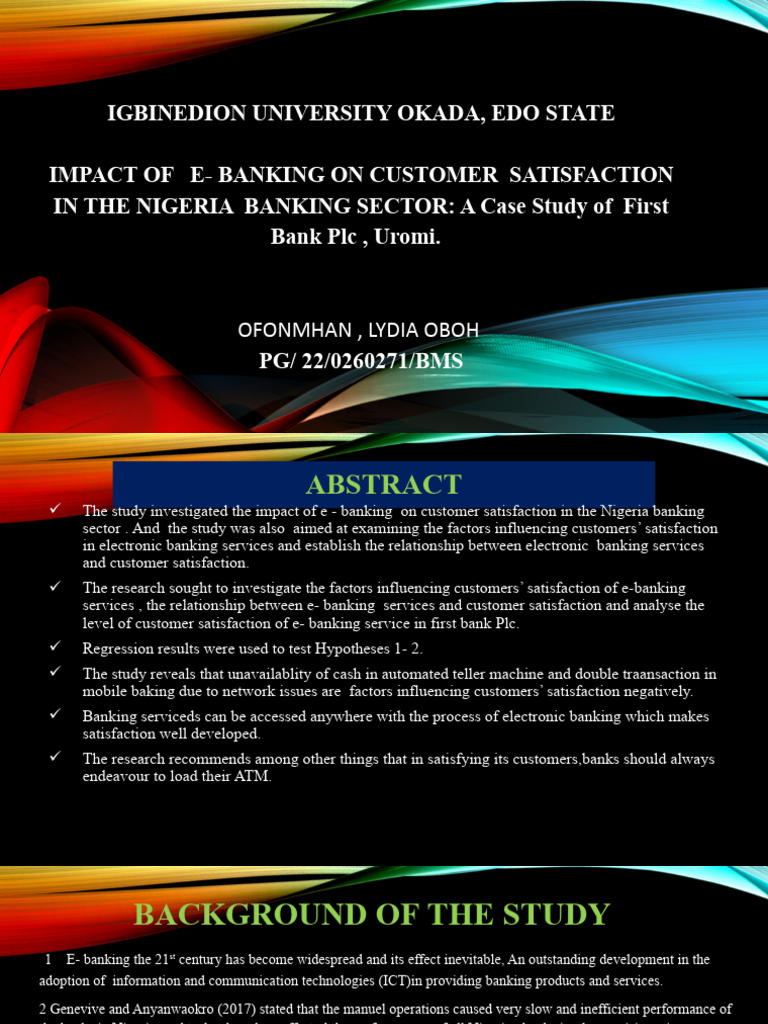 Lydia Oboh Power Point Presentation | PDF | Banks | Online Banking