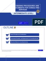 Standard Bidding Procedures and Bidding Docs For Consulting Services