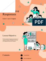 Peach Orange Green Illustrative English Writing Compare Contrast Responses Presentation