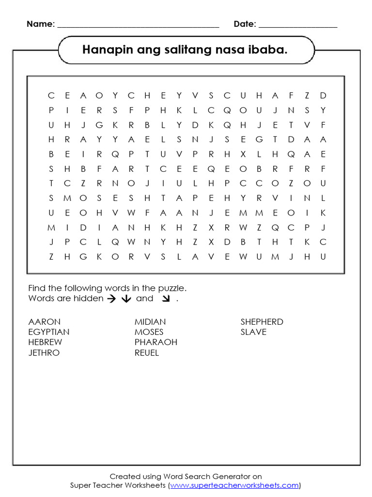 Super teacher worksheets hanapin ang salitang nasa ibaba pdf