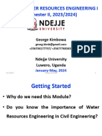 Civ3202 Water Resources Engineering I