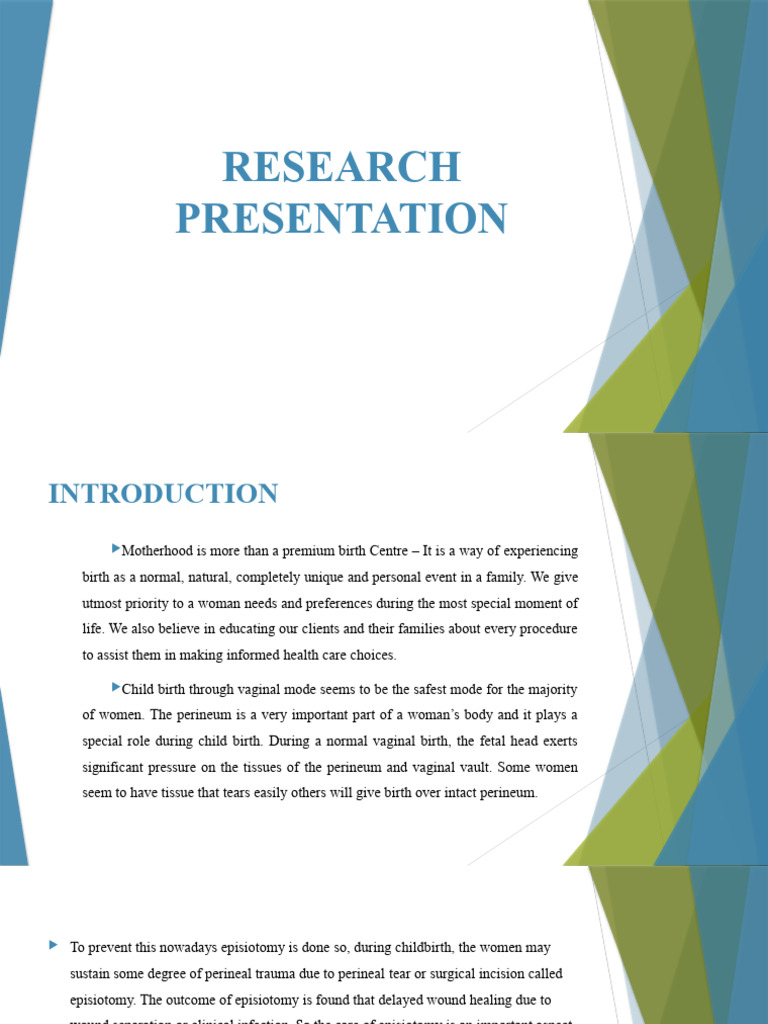Research Presentation | PDF | Childbirth | Postpartum Period