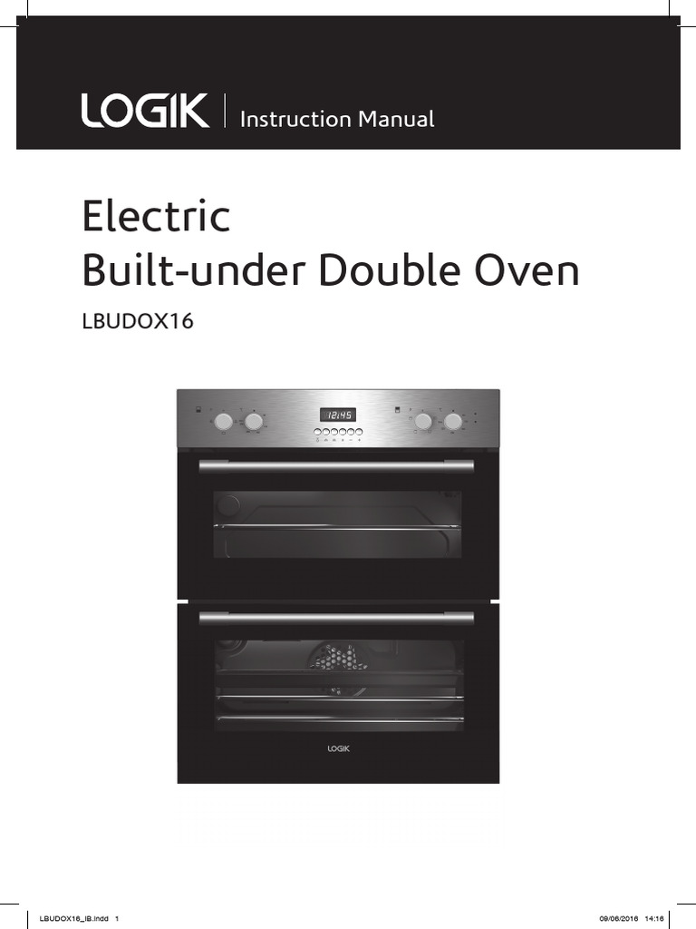 LOGIK Builit Under Double Electric Oven Stainless Steel LBUDOX16